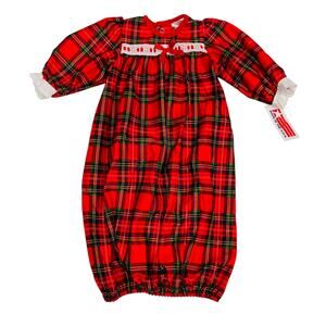 NWT Laura Dare NB Red Plaid Saque